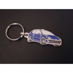 Porte-clés profil Peugeot 206, coupé XS XR XT GT S16 GTI RC (bleu)