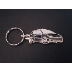 Porte-clés profil Peugeot 206, coupé XS XR XT GT S16 GTI RC (noir)