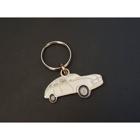 Porte-clés profil Borgward Hansa 2400, 1800 coupé (blanc)