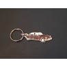 Porte-clés profil Citroen DS, ID, ID20 ID19 DS19 DS20 (rouge-marron)