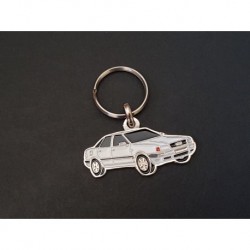Porte-clés profil Audi 80 90 B4, 2.3 2.6 2.8 (blanc)