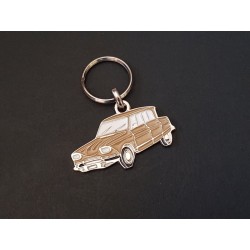 Porte-clés profil Citroen Ami 6 (beige)