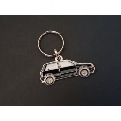 Porte-clés profil Fiat Uno Turbo i.e., Fire ie, Innocenti Mille Clip (noir)