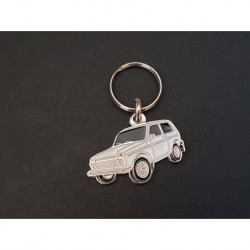 Porte-clés profil Lada Niva 4x4, Cossack Job Taiga, 1600 1700 1.9D (blanc)