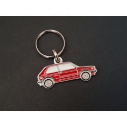 Porte-clés profil Volkswagen Golf mk1, Rabbit, GTI Formel E (rouge)