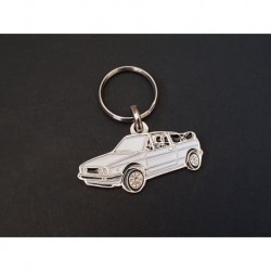 Porte-clés profil Volkswagen cabriolet, Golf Rabbit mk1 GLI GTI (blanc)