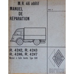 Renault moteur 580 à huile lourde, manuel de réparation