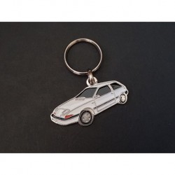 Porte-clés profil Volvo 480, GT ES 480S Turbo (blanc)