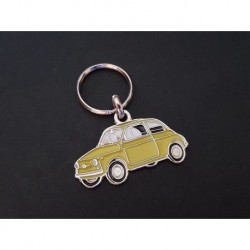 Porte-clés profil Fiat 500 (jaune)