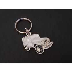 Porte-clés profil Toyota Land Cruiser FJ, FJ40 HJ40 BJ40 FJ41 OJ40 OJ50 (blanc)