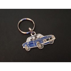 Porte-clés profil Lancia Fulvia Coupé, 1.3 1.3S 1.6 Rallye HF 1600 (bleu)