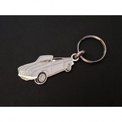 Porte-clés profil Peugeot 204 cabriolet (blanc)