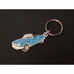 Porte-clés profil Peugeot 204 cabriolet (bleu)