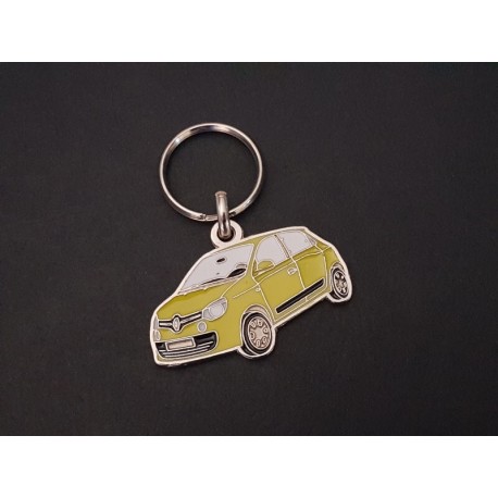 Porte-clés profil Renault Twingo 3 III, Zen GT ZE RE80 (jaune)