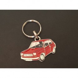 Porte-clés profil Fiat 127, Seat Polski 127p (rouge)