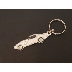 Porte-clés profil Chevrolet Corvette Stingray C3, 454 427 350 327 (blanc)