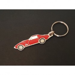 Porte-clés profil Chevrolet Corvette Stingray C3, 454 427 350 327 (rouge)