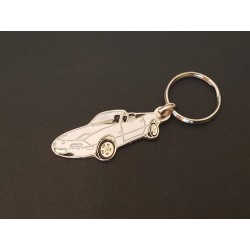 Porte-clés profil Mazda MX-5 MX5 Miata NA (blanc)