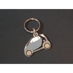 Porte-clés profil Smart Fortwo (gris)