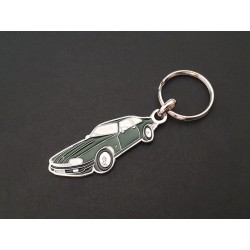 Porte-clés profil Jaguar XJS, XJ-S, V12 (vert)