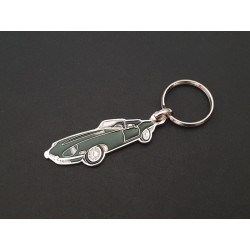 Porte-clés profil Jaguar Type E roadster, E-Type, V6 V12, XK-E XKE, cabriolet