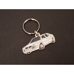 Porte-clés profil Lancia Delta HF Integrale Evoluzione, Evo Evo 2 (blanc)