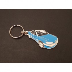 Porte-clés profil Peugeot 306 cabriolet (bleu clair)
