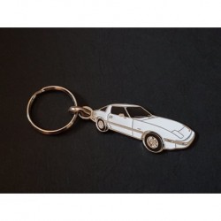 Porte-clés profil Mazda RX-7 RX7, Turbo Savana (blanc)