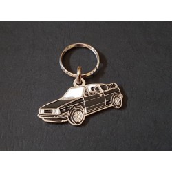 Porte-clés profil Volkswagen cabriolet, Golf Rabbit mk1 GLI GTI (noir)