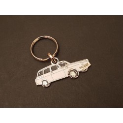 Porte-clés profil Volkswagen Variant Type 3, 1500 1600 Typ (blanc)