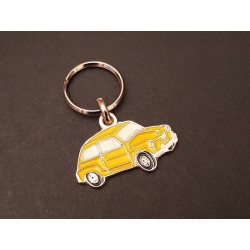 Porte-clés profil Fiat 600, Seat 600D 600E, Neckar Jagst, NSU Zastava (jaune)
