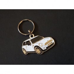 Porte-clés profil Mini Hatch One, Cooper Hardtop (blanc)