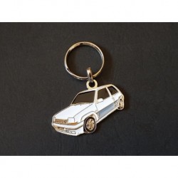 Porte-clés profil Renault 5 GT Turbo (blanc)