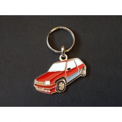 Porte-clés profil Renault 5 GT Turbo (rouge)