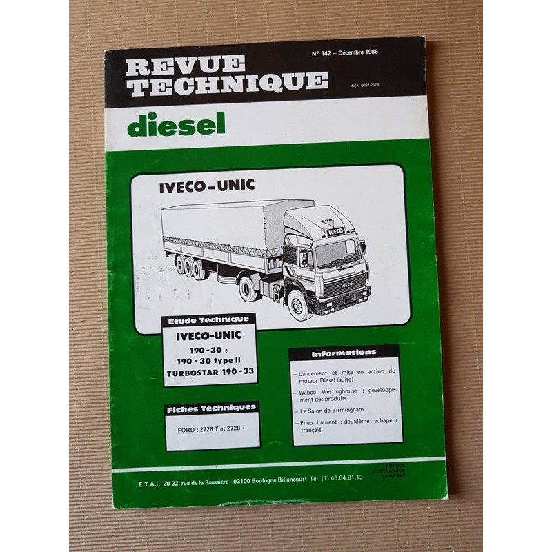 RTD Unic et Iveco 190-30, 190-30 type II, Turbostar 190-33. Iveco 8210-22 8210-22S