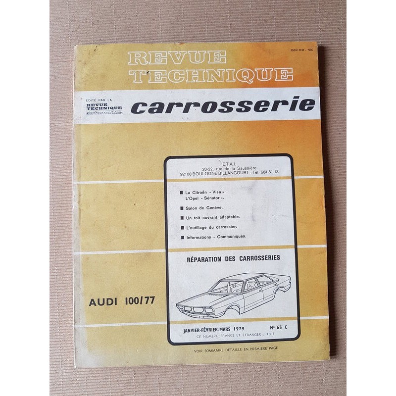 Technique carrosserie Audi 100 (C2)