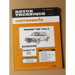 Technique carrosserie Peugeot 305 phase 2 berline