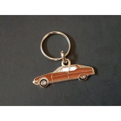 Porte-clés profil Citroen SM (marron-rouge foncé)