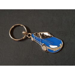 Porte-clés profil Peugeot 306 cabriolet (bleu)