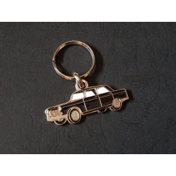Porte-clés profil Peugeot 404 berline (noir)