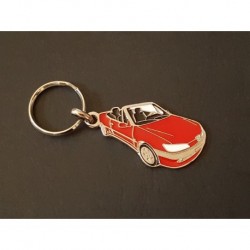 Porte-clés profil Peugeot 306 cabriolet (rouge)