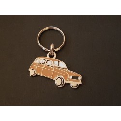 Porte-clés profil Renault 4, R4 TL GTL 4L (beige)