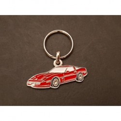 Porte-clés profil Chevrolet Corvette C4, 5.4 V8 ZR1 (rouge)
