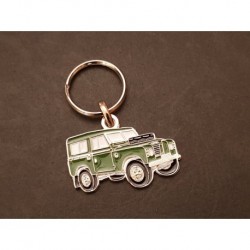 Porte-clés profil Land Rover Series III, SWB 88 (vert)