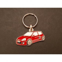 Porte-clés profil Renault Clio V6 (rouge)