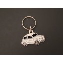 Porte-clés profil Fiat 600, Seat 600D 600E, Neckar Jagst, NSU Zastava (blanc)