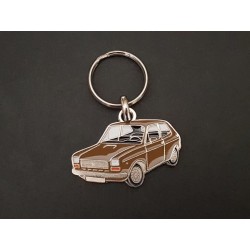 Porte-clés profil Fiat 127, Seat Polski 127p (marron)