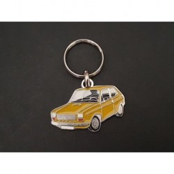 Porte-clés profil Fiat 127, Seat Polski 127p (jaune)