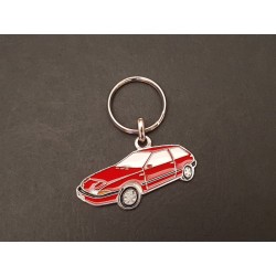 Porte-clés profil Volvo 480, GT ES 480S Turbo (rouge)