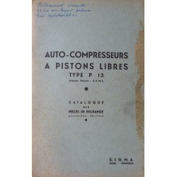 Sigma P13 auto-compresseur à pistons libres, catalogue de pièces (eBook)